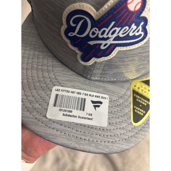 Los Angeles Dodgers Fitted Cap 7 5/8 New Era MLB 2024 Gray - Picture 6 of 9